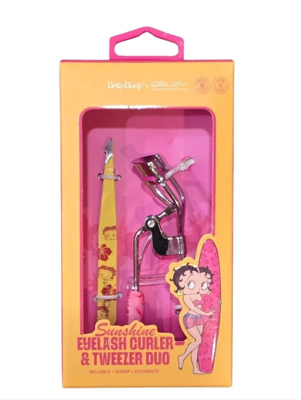 Celavi X Betty Boop Sunshine Eyelash Curler & Tweezer Duo
